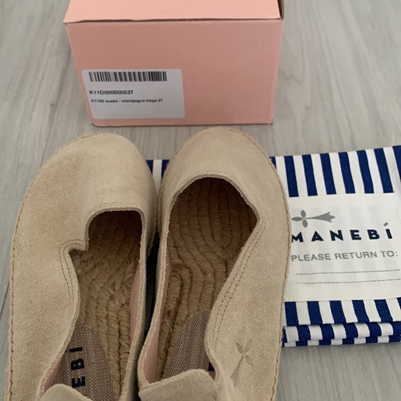 Manebi Champagne Suede Espadrilles - Picture 6 of 7